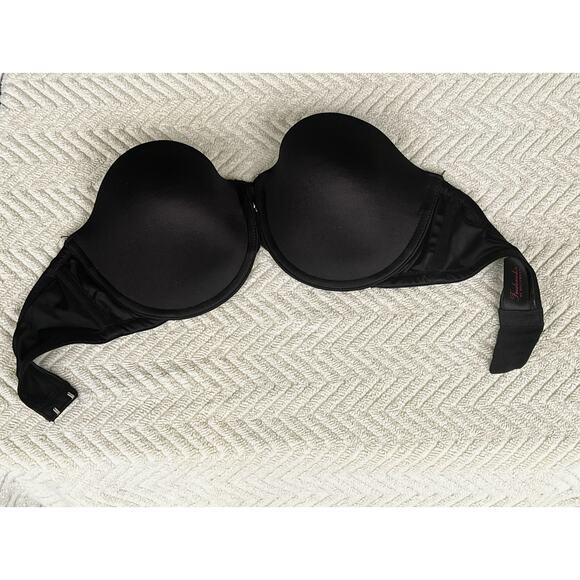 Fredericks of Hollywood strapless bra, 32D black - Picture 2 of 7